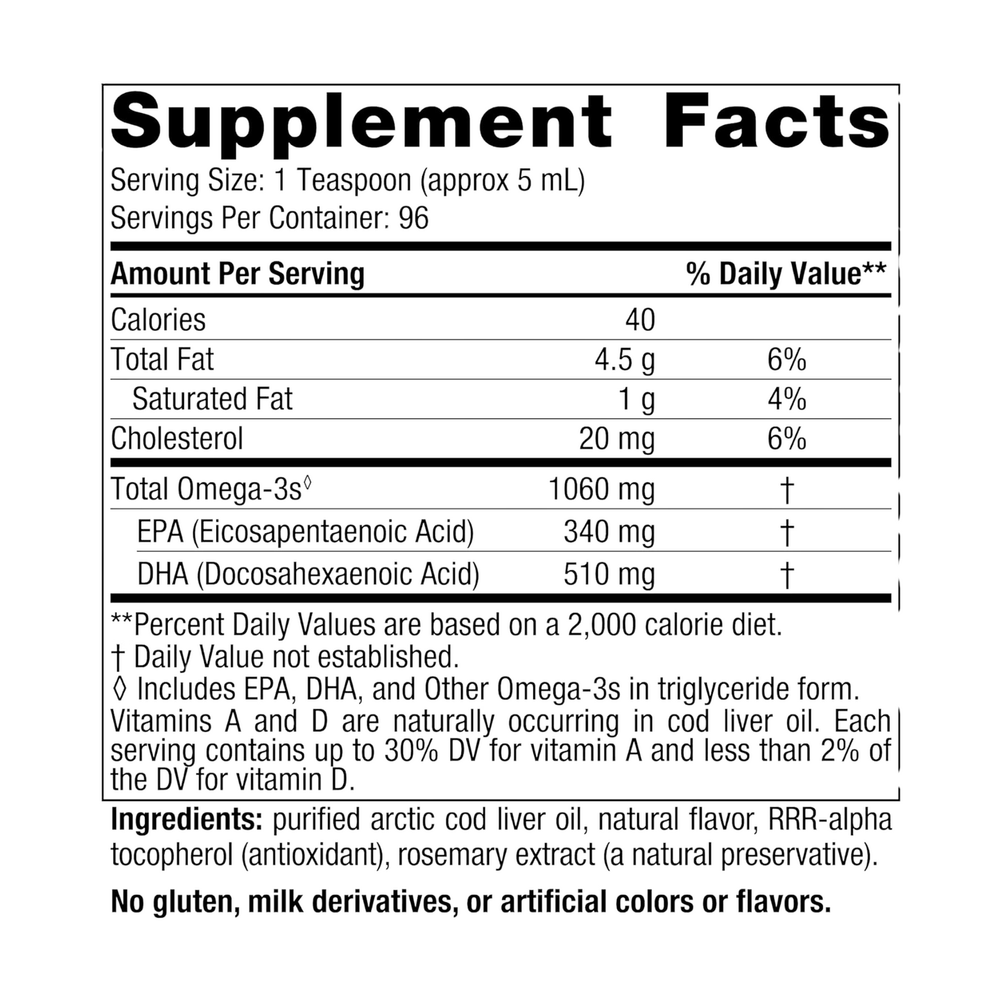 Nordic Naturals Arctic D Cod Liver Oil 8oz