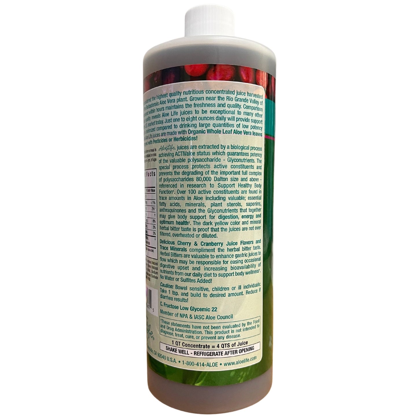 Cherry Berry Whole Leaf Aloe Juice Concentrate