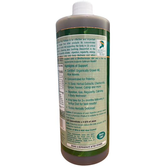 Stomach Plus Advanced Formula Whole Leaf Aloe Vera Juice 4X Concentrate & Herbal Extracts