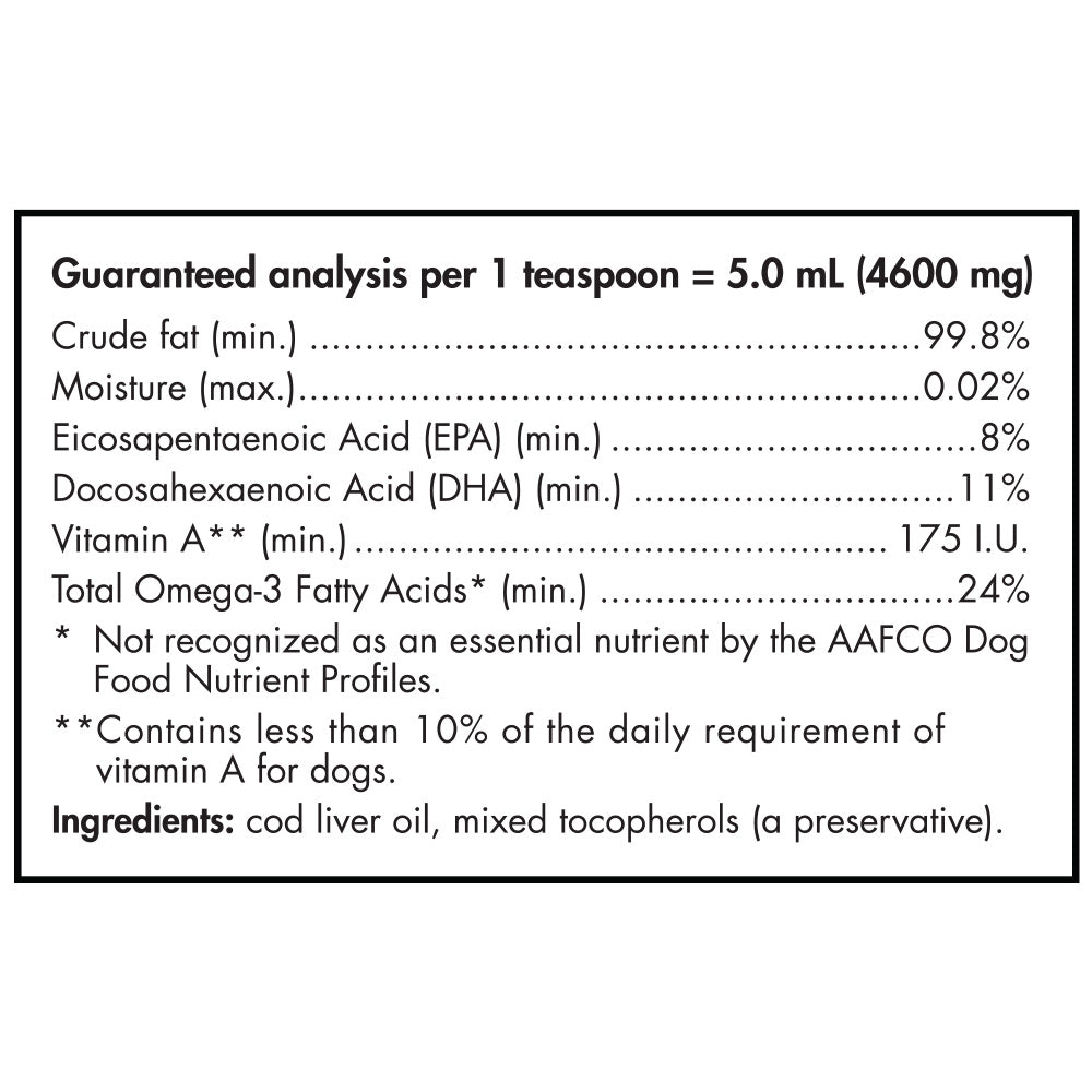 Nordic Naturals Pet Cod Liver Oil 8oz Medium To Large Breed Dogs