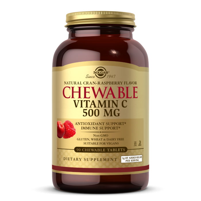 Solgar Chewable Vitamin C 500 MG Cran-Rasberry 90 Tablets