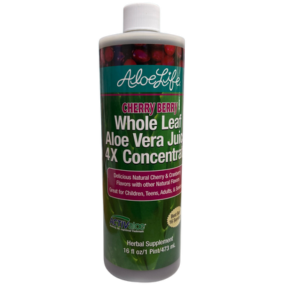 Cherry Berry Whole Leaf Aloe Juice 4X Concentrate