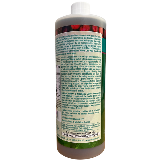 Cherry Berry Whole Leaf Aloe Juice 4X Concentrate