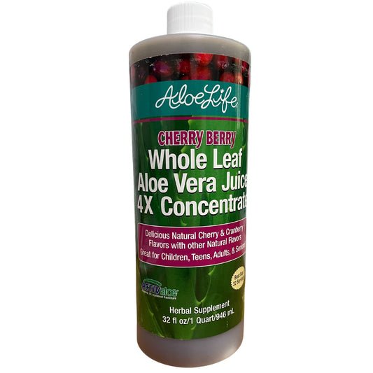 Cherry Berry Whole Leaf Aloe Juice 4X Concentrate