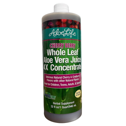Cherry Berry Whole Leaf Aloe Juice 4X Concentrate