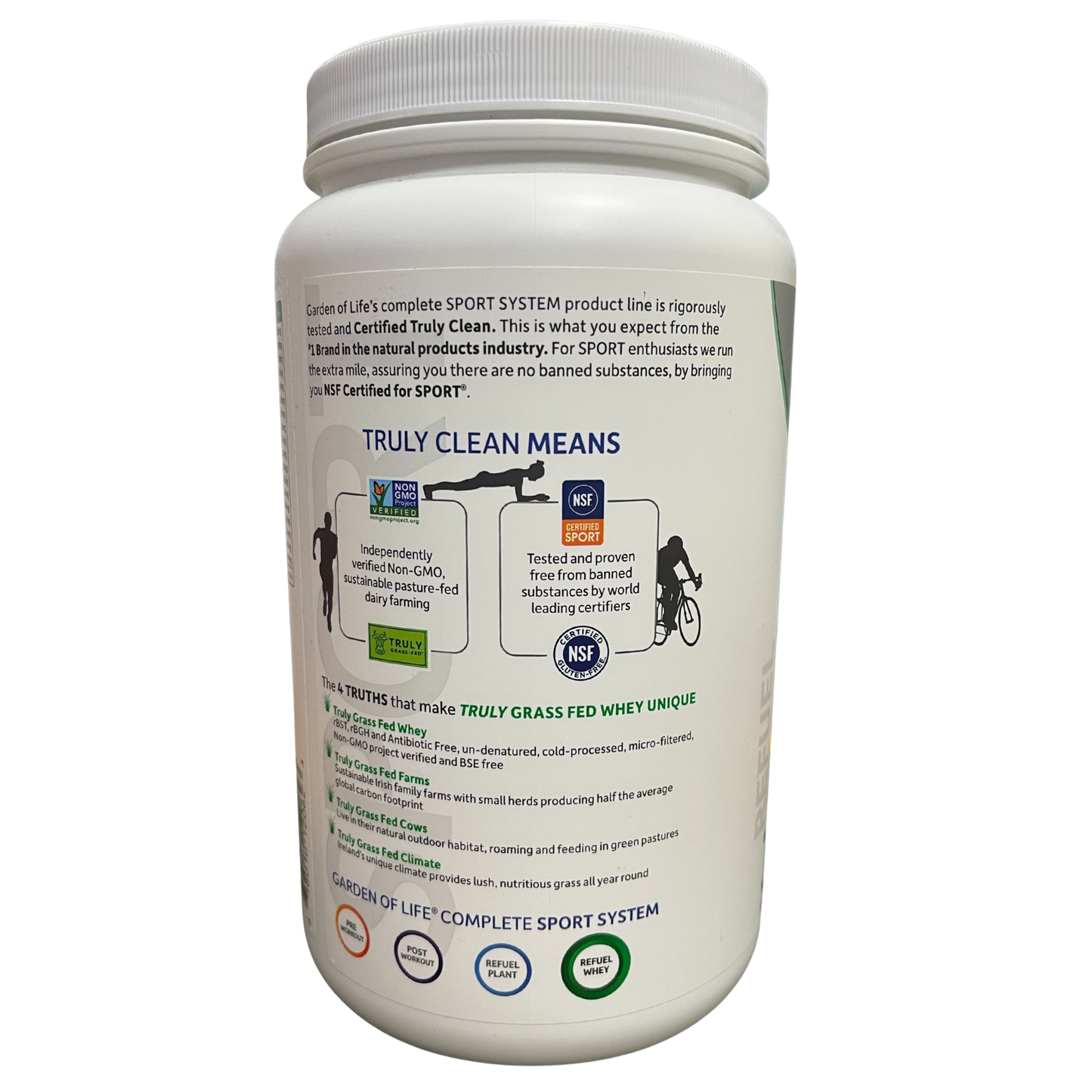 Garden of Life Sport Certified Grass Fed Whey Protein Powder Chocolate