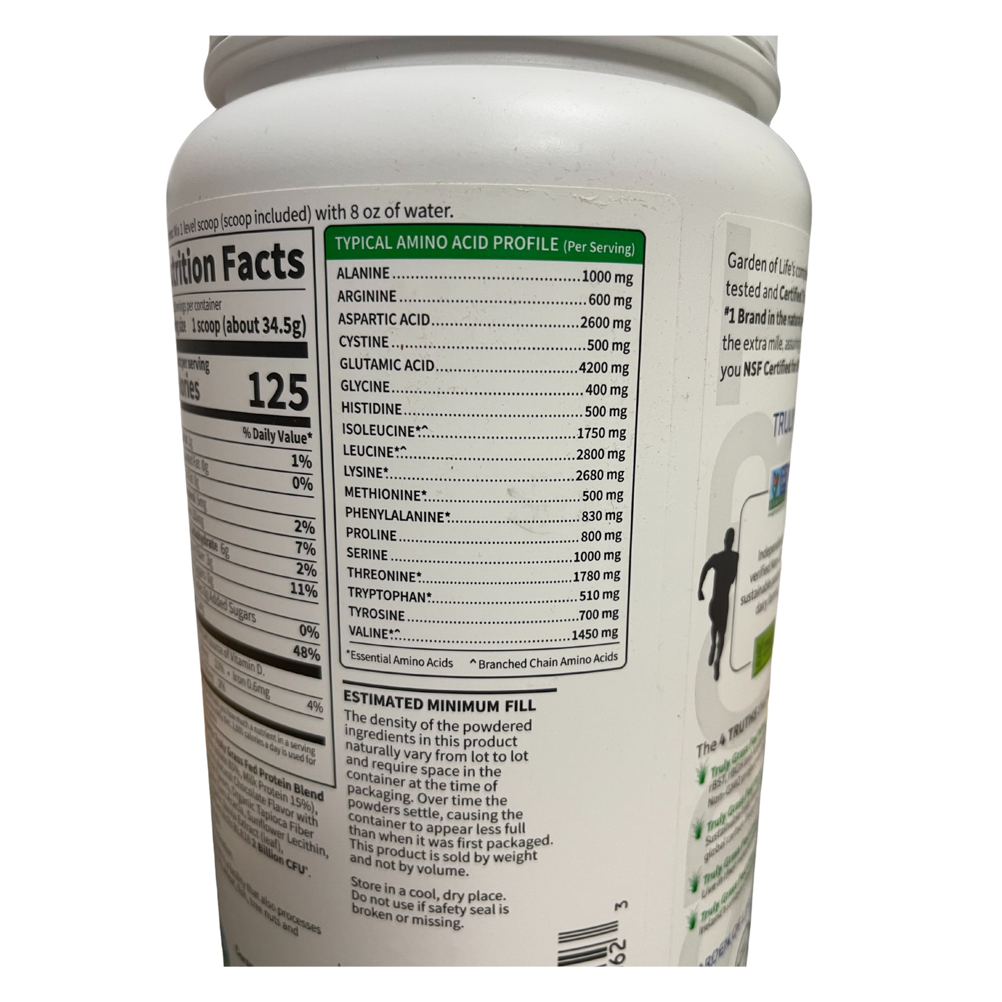 Garden of Life Sport Certified Grass Fed Whey Protein Powder Chocolate