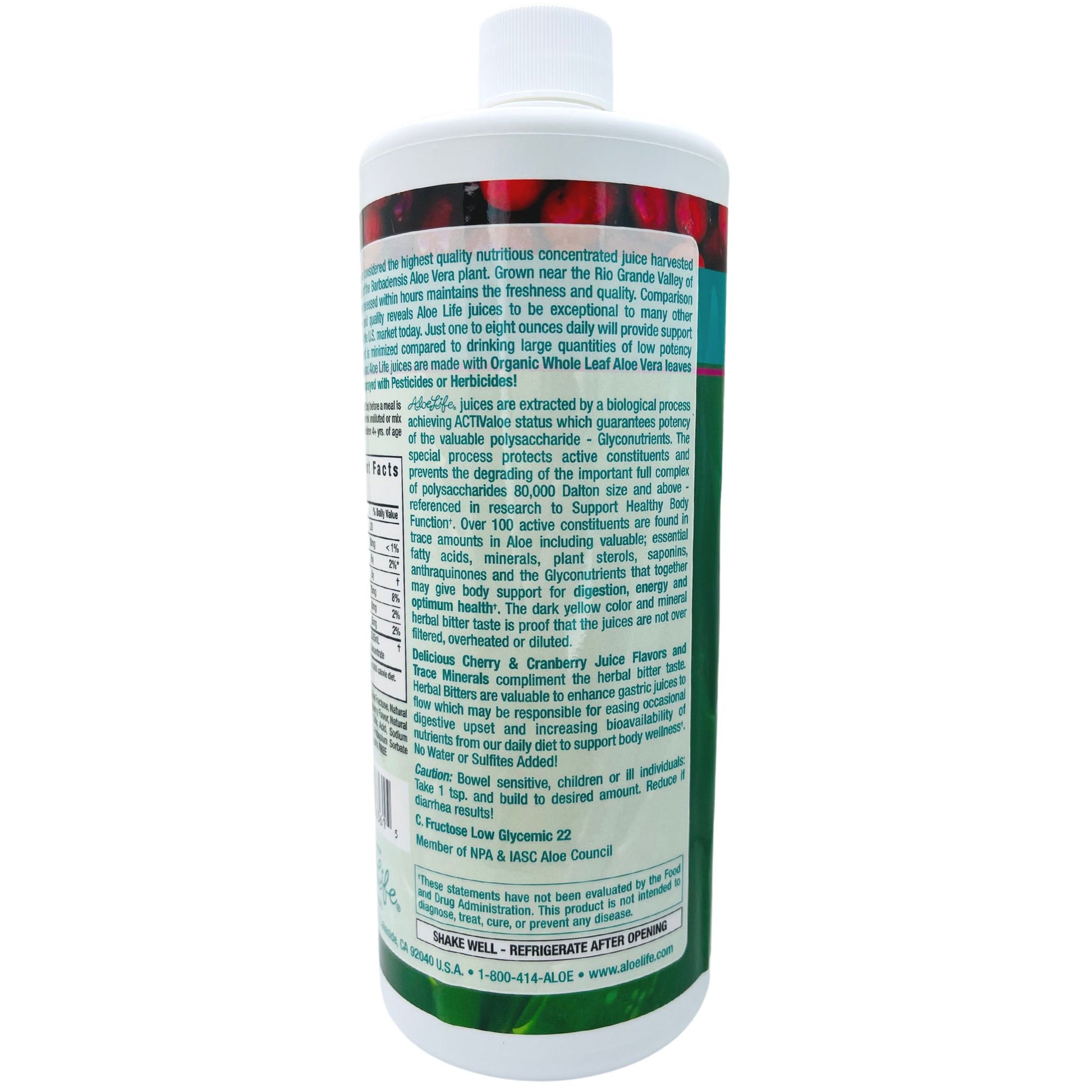 Cherry Berry Whole Leaf Aloe Juice Concentrate