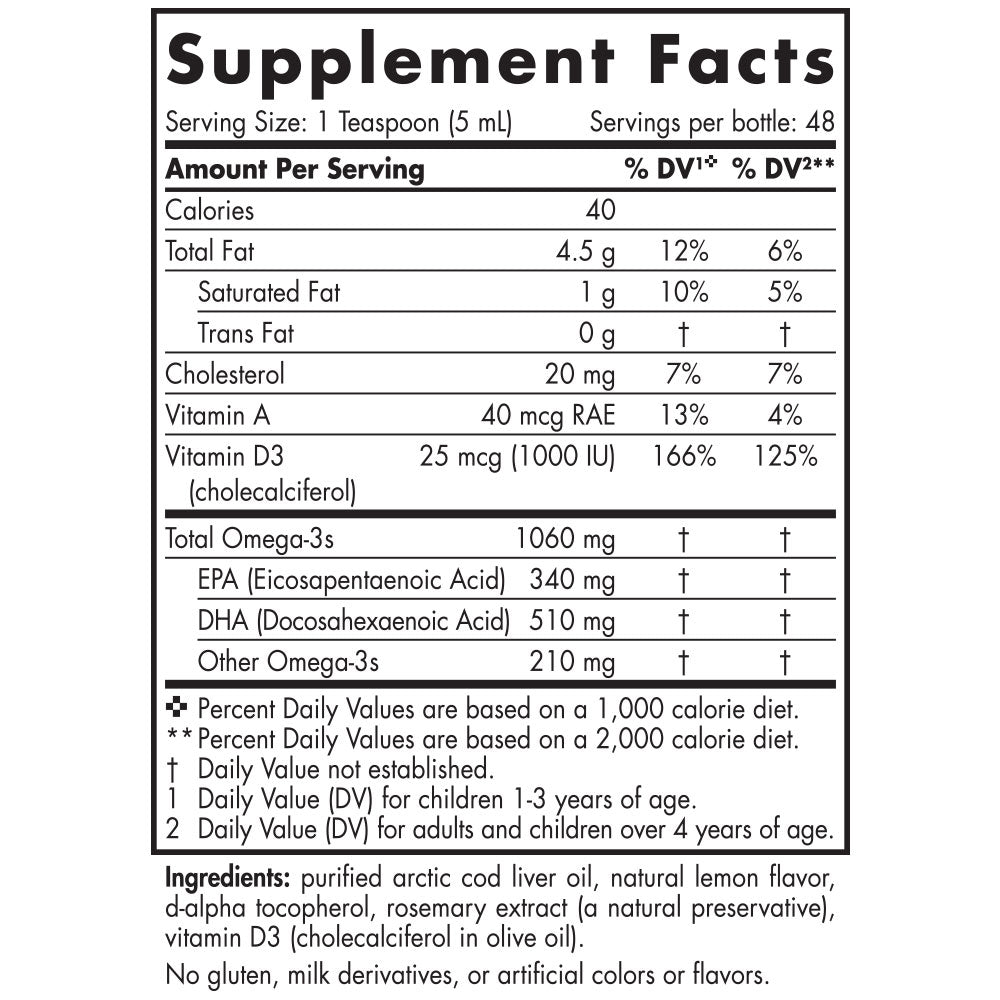 Nordic Naturals Arctic D Cod Liver Oil 8oz