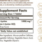 Solgar L-Lysine 1000 MG 100 Tablets
